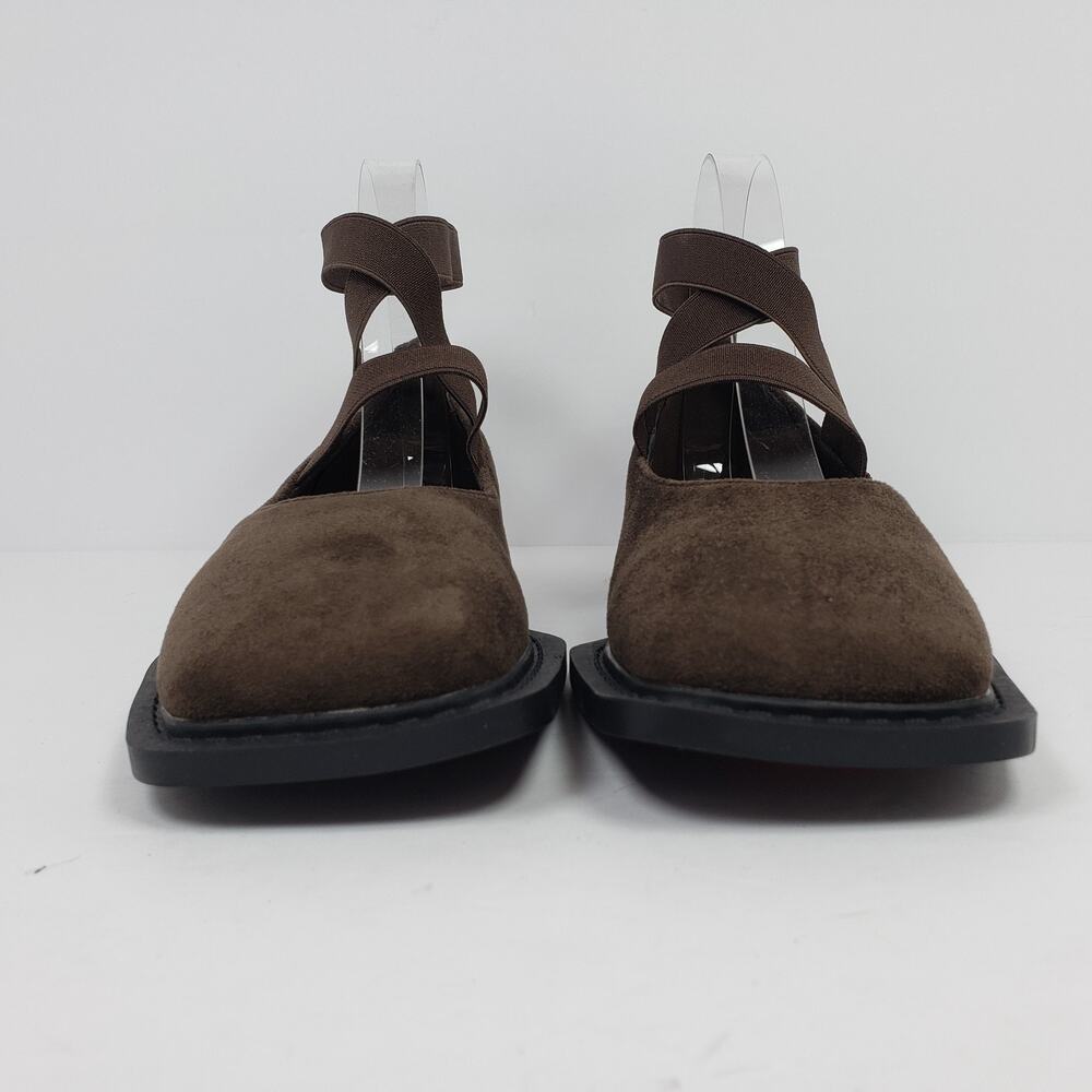 Glamorous Womens Size 10 Brown Micro Ankle Band Square Toe Mary Jane Shoes - Picture 6 of 14